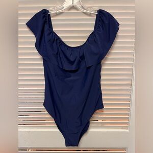 Betsey Johnson Navy One Piece Swimsuit
